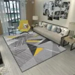 Tapis Scandinave Jaune et Gris