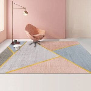 Tapis Scandinave Rose et Gris