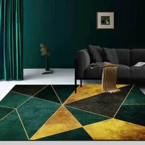 Tapis Scandinave Voluté Dorée