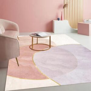 Tapis Scandinave Rose et Violet Pastel